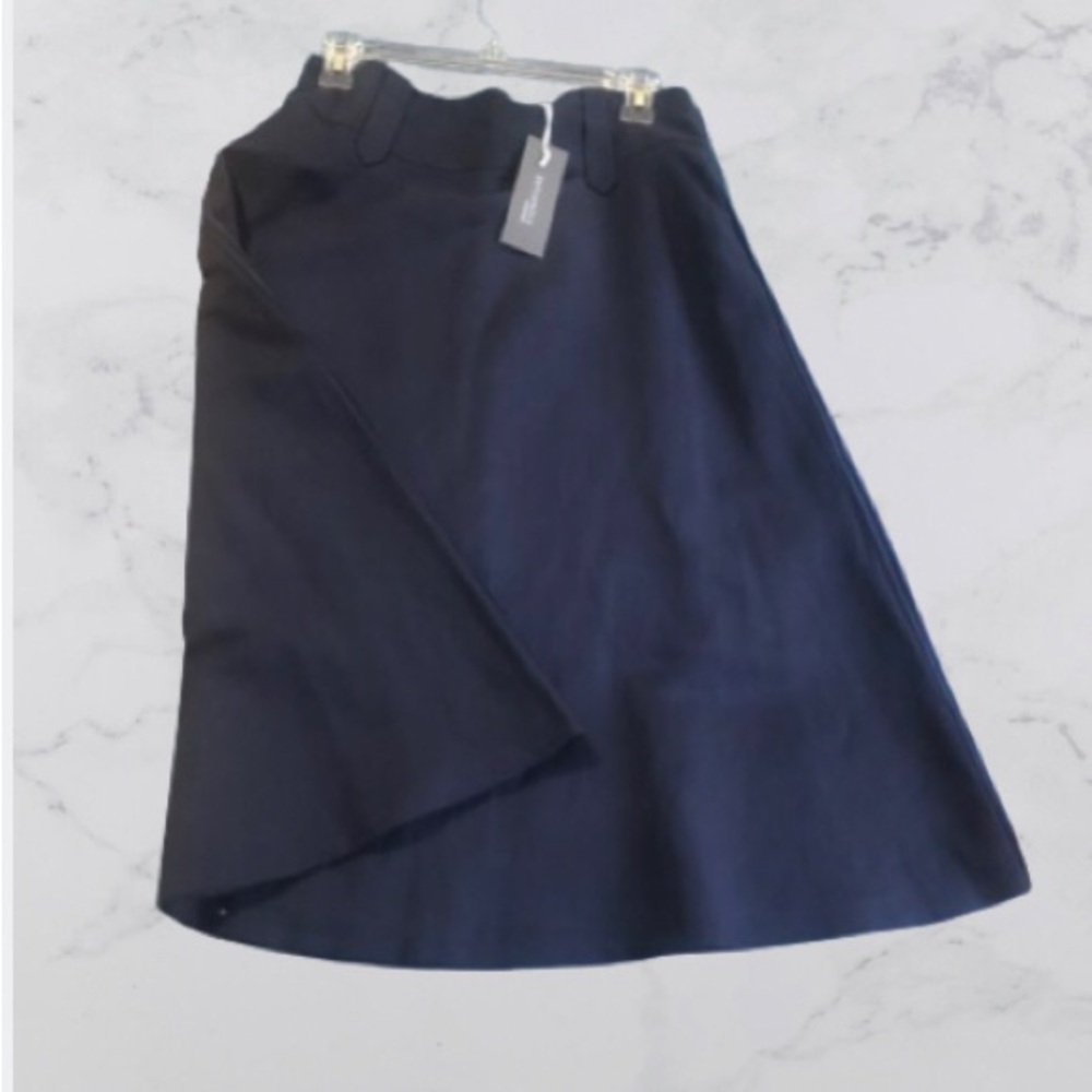 Nordstrom Signature midi skirt linen navy blue